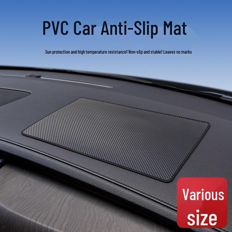Heat-Resistant Car Dashboard Anti-Slip Pad with Grid Pattern