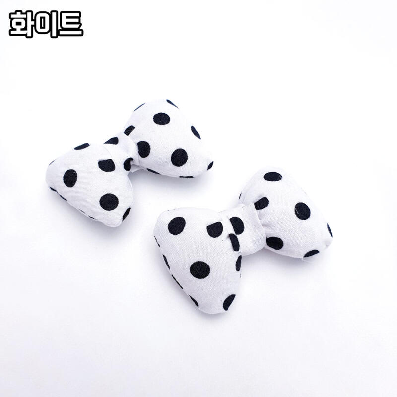 Fabric polka dot ribbon doll keychain material accessory supplies