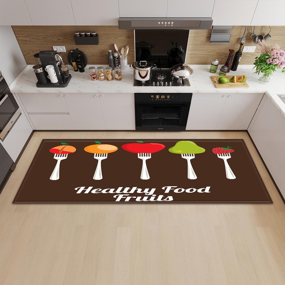 Kitchen Mat Entry Door Mat Bedroom Carpet Corridor Bathroom Non-slip Floor Living Room Pattern Rug