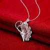 3D Hollow Pointed Butterfly Crystal Flower Necklace Alloy Fashion Exquisite Flying Wings Butterfly Necklace Ladies Jewelr