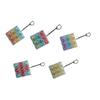 9-Keys Fidget Keyboard with Keychain Stress Relief Keyboard Finger Clicker Decompression Button Sensory Toy Backpack Hanging