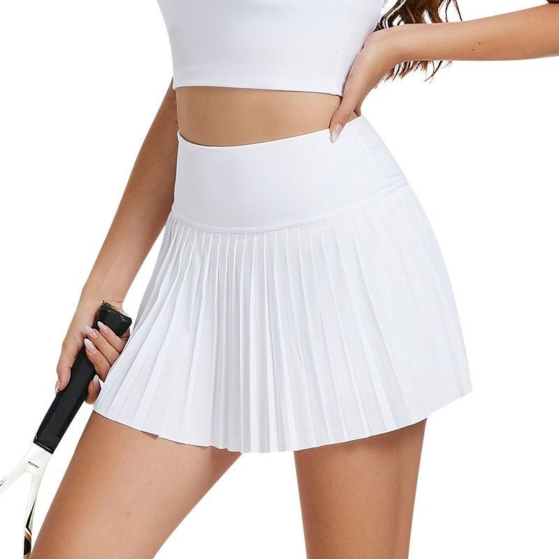 Foreign Trade Fitness Yoga Pleated Skirt Training Running Sports Short Dress Anti-exposure Badminton Golf Short Tennis