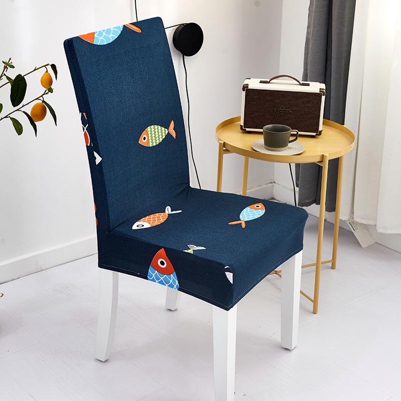 Printed Chair Cover Elastic Chair Cover Restaurant Printed Elastic Seat Cover Multifunctional Hotel Chair Cover
