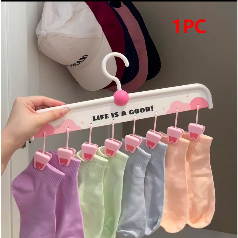 

Cartoon Bear Multi Clip Drying Rack – 360° Rotating Hanger for Socks, Baby Clothes, Dorm & Balcony Use, Strong Weight Capacity