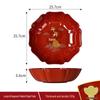 SEE KEAN Elegant Red Octagonal Fruit & Candy Tray