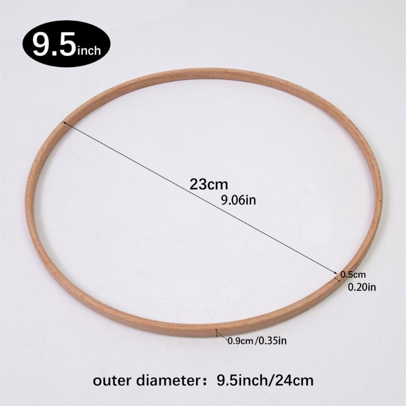 Wood Floral Hoop Wreath 10Pcs Wood Floral Hoop Rings for Wedding Wreath Wall Hanging Decoration Dream Catcher Art Craft