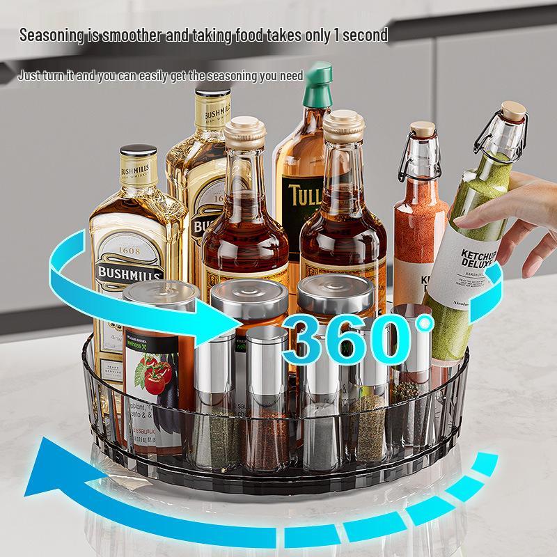 Rotating Spice Rack: Multi-functional Kitchen Storage for Seasoning Bottles