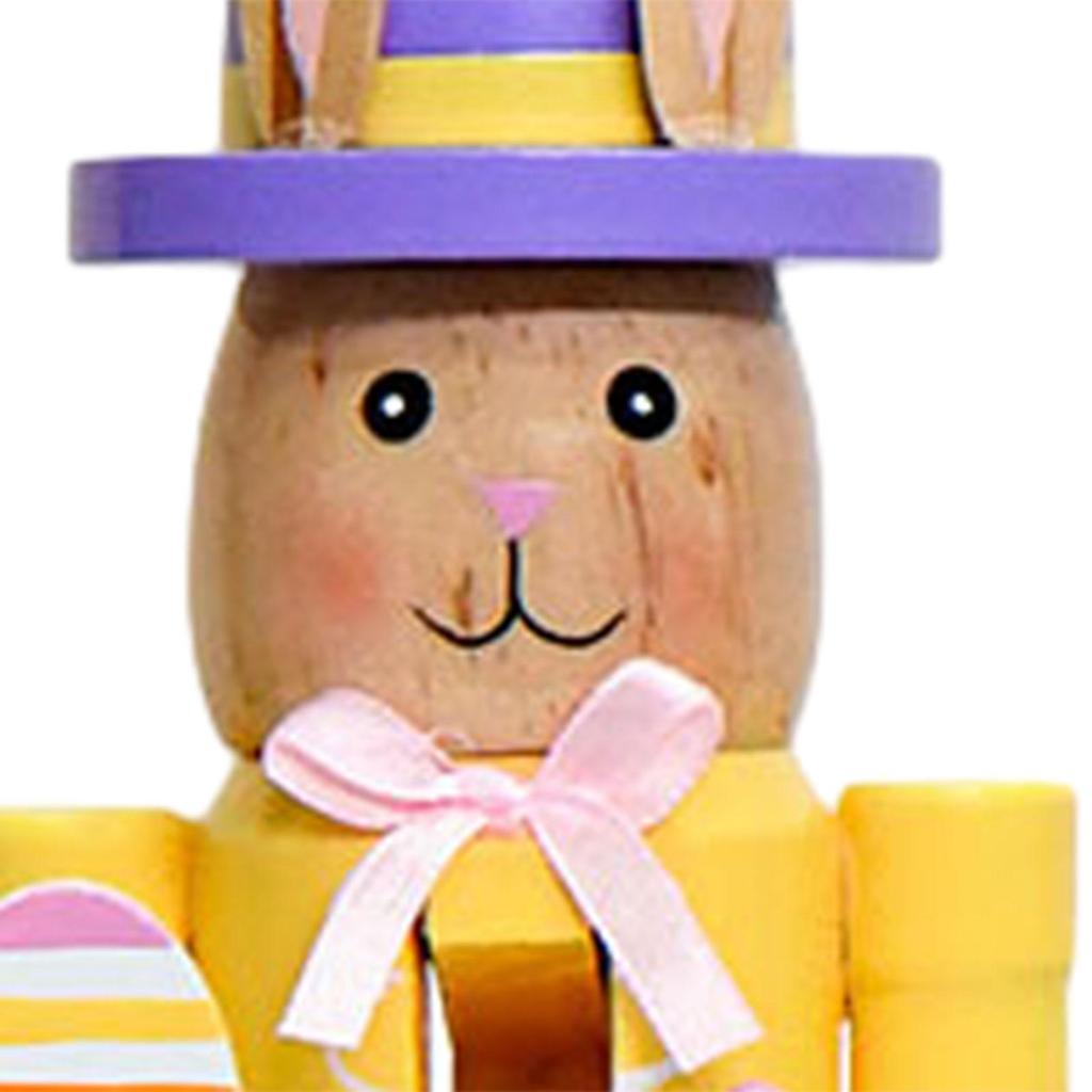 Easter Decor Party Supplies Decorative Rabbits Nutcracker Wooden Ornament for Festival Farmhouse Desktop Bookshelf Dining Room