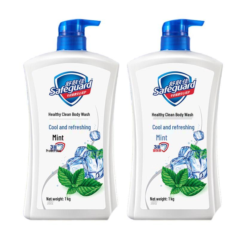 Safeguard Healthy Clean Mint Body Wash, 2 x 1kg Pack