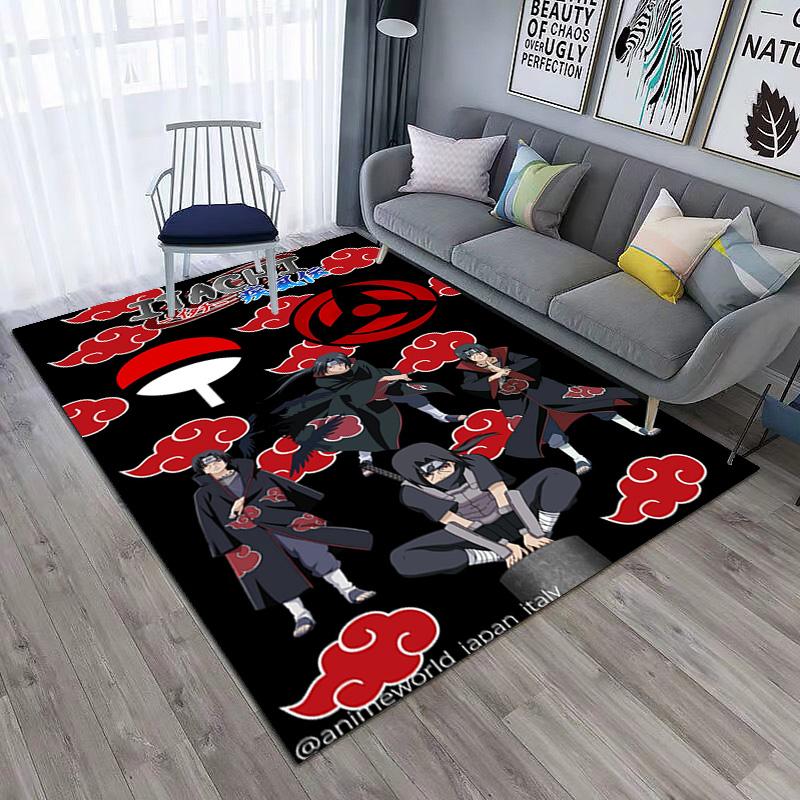 Japanese anime cartoon NARUTO's famous Uzumaki Naruto rug, soft decorative home furnishing, bedroom office chair pad, outdoor picnic carpet Y12