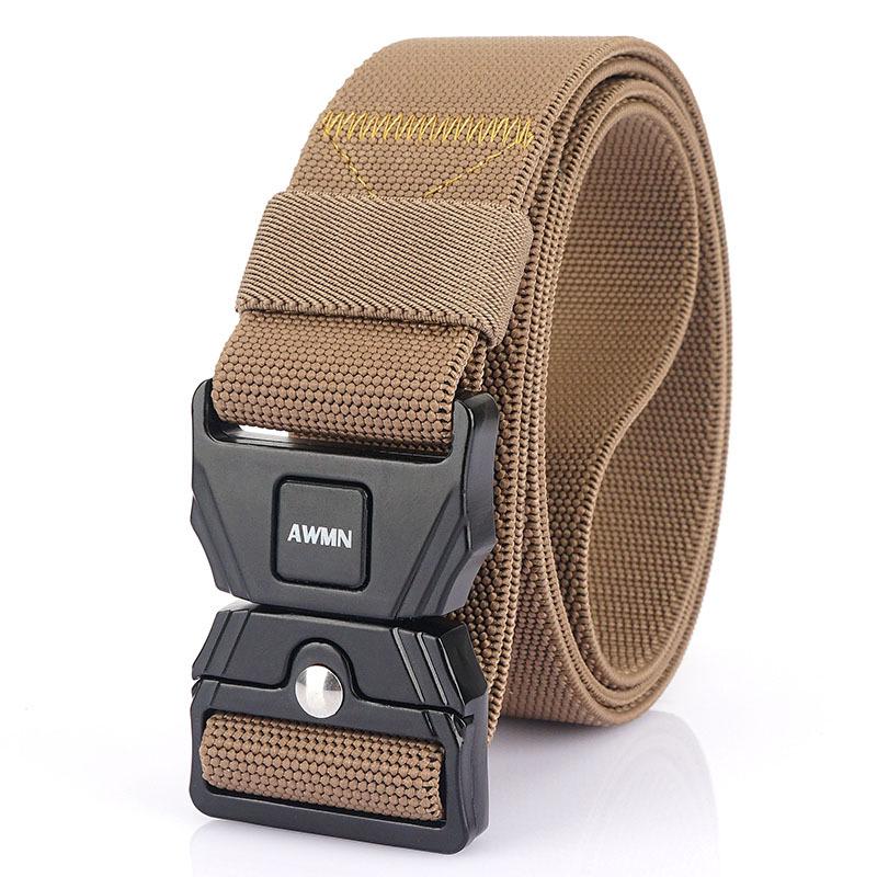 

2021 Men s Tactical Military Belt: Quick-Release, Elastic, Versatile, for Outdoor Training & Casual Wear 125cm