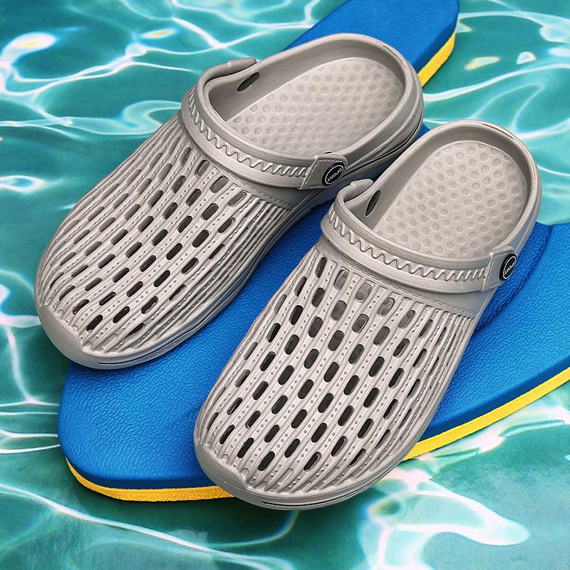 

EVA hole shoes men s sandals summer indoor home home wear sandals men s slippers men s tide 44 сірий колір