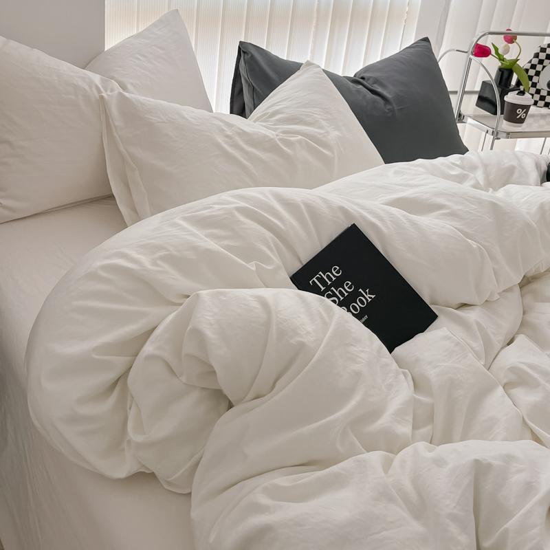 Cozy Bedding Set 3Pcs,1 Duvet Cover with Zipper Closure,2 Pillowcases,Solid Color,Super Soft, Machine Washable, Colorfast