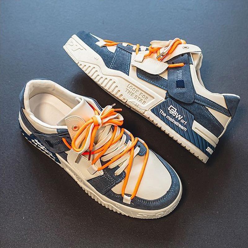 Men's Thick Soled Casual Trendy Shoes Four Season Outdoor Soft Sole Comfort Walking Shoes Student Board Shoes Fashion Male Shoes