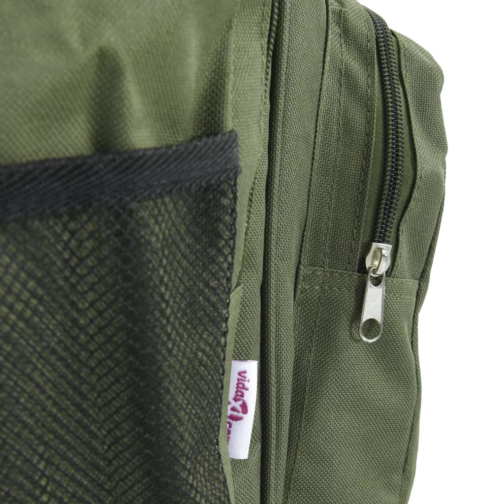 Vidaxl Fishing Bag, Waterproof, Dark Green, Oxford Fabric