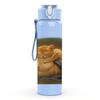 1PC Lazy Cat Cushion Portrait 750ml Color Plastic Sports Water Bottle Leakproof Flip Straw Lid Suitable for Sports Office Home Use