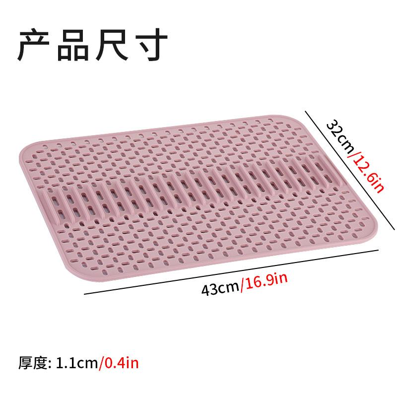Hollow Silicone Non-slip Heat Insulation Mat Bar Kitchen Sink Protection Mat for Tea Set Tableware