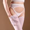 Ultra-thin Sexy Lace Garter Stockings with Oil Sheen - Seductive Over-the-Knee Lingerie