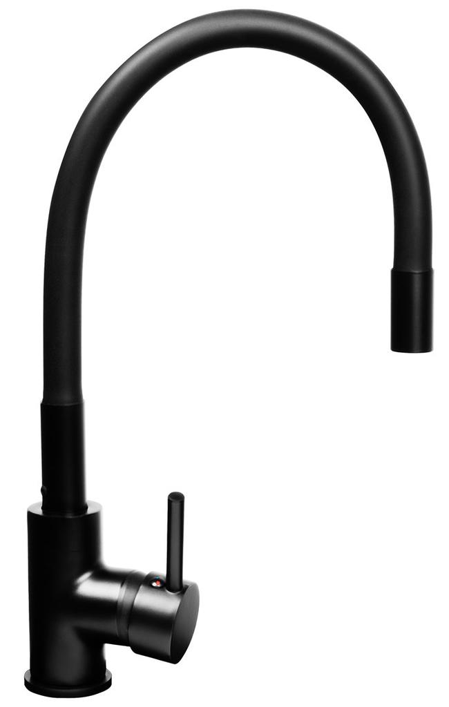 Bali Sink (62X44) 1B1D Black Flessi Tap