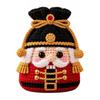 Holiday Home Decor DIY Christmas Crochet Gift Bag Material Kit for Beginners, Handmade Knitted Decoration Bag, Creative Xmas Tree/Elf/Nutcracker