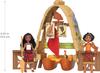 Mattel Disney Vaiana Vaiana 2 Spielzeug Vaiana Werkstatt Spielset mit 2 kleinen schwimmenden Heihei und 5 Zubehörteilen & Lottos Puppen, Figur, Boot,