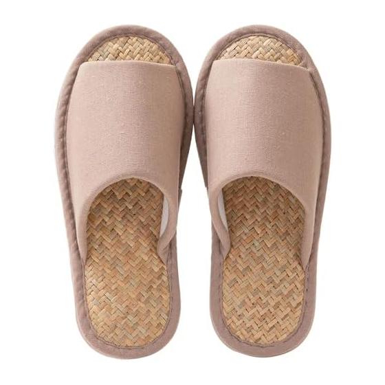 [zenHome] Mala grass slippers [Natural material, Mala grass, 3 sizes/4 colors to choose from] Cool, non-stuffy, cotton linen, open front, quiet,