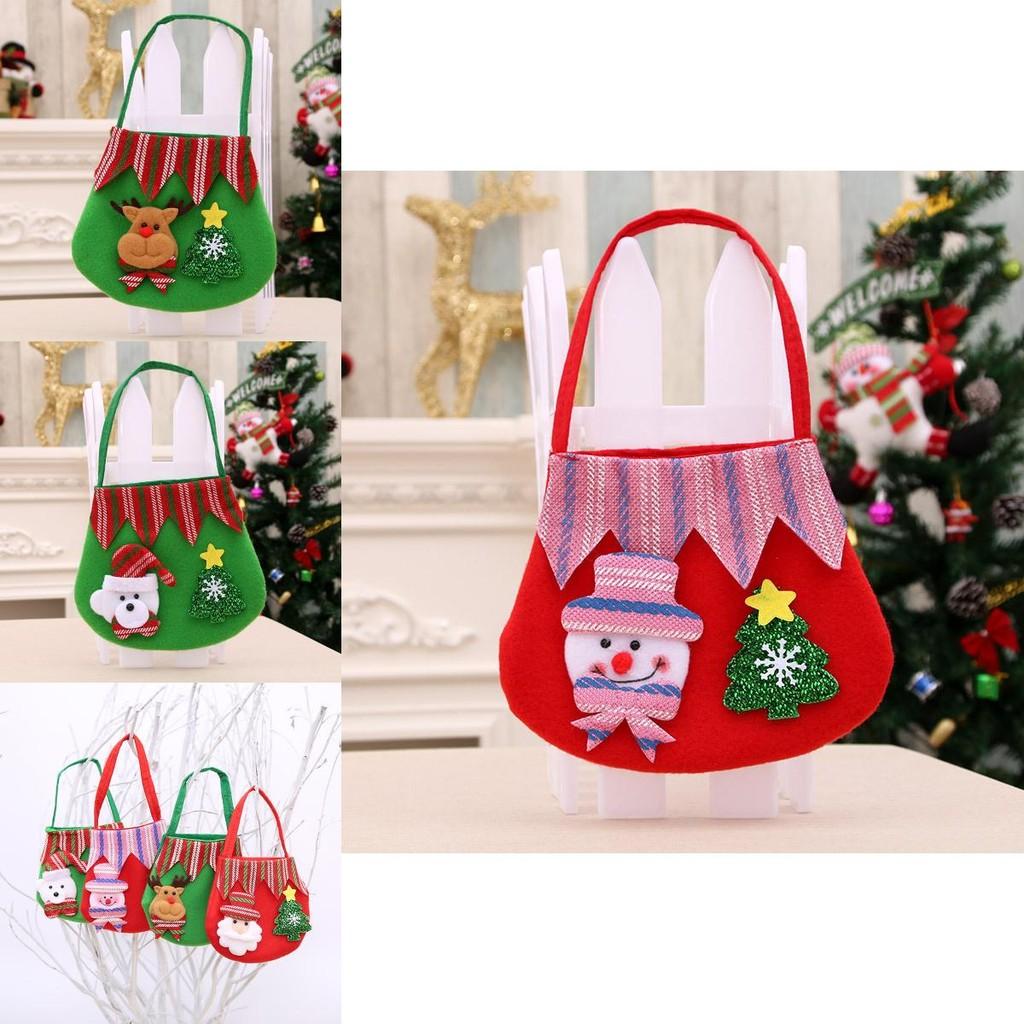 Christmas Gift Bag Set With Candy And Apple Designs For Holiday Parties