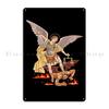 St Florian Icon Patron Saint Of Firefighters Saint Lawrence Archangel Michael Metal Wall Mural Garage Create Tin Sign Poster