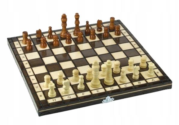 SZACHY DREWNIANE KLASYCZNE 31CM 2847
