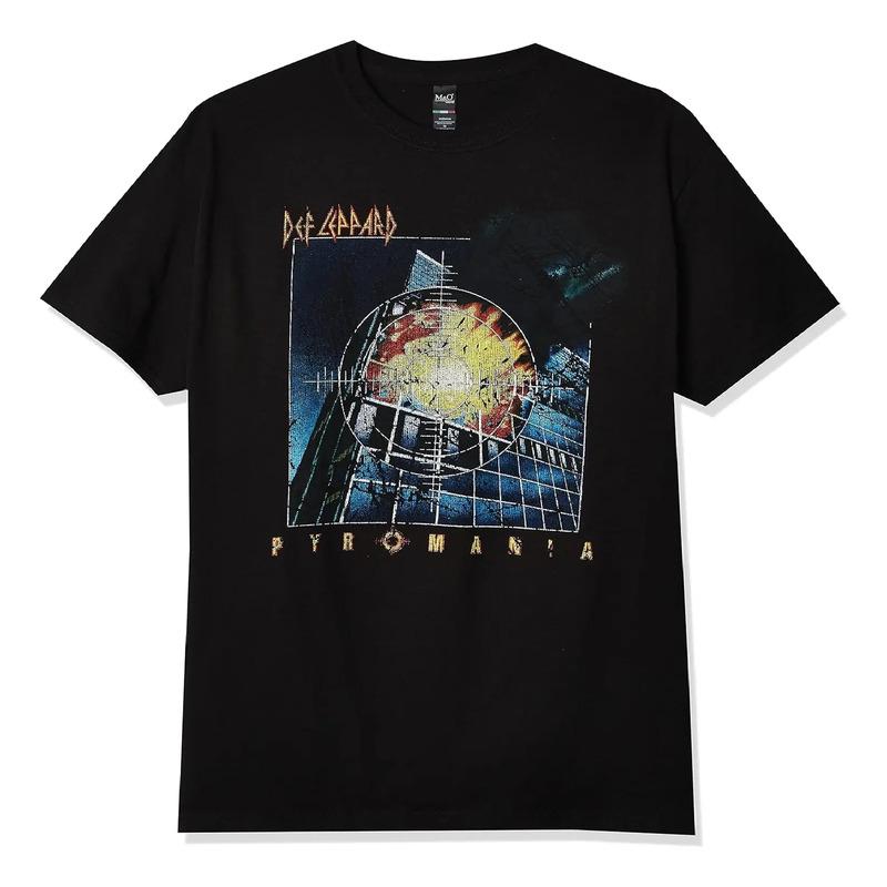 Camiseta Masculina De Manga Curta Def Leppard Da Fea, Preta, S