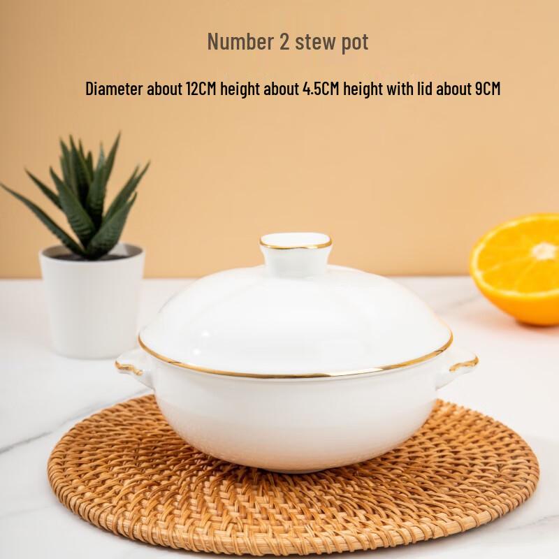 Керамический котел с золотой отделкой для приготовления на пару