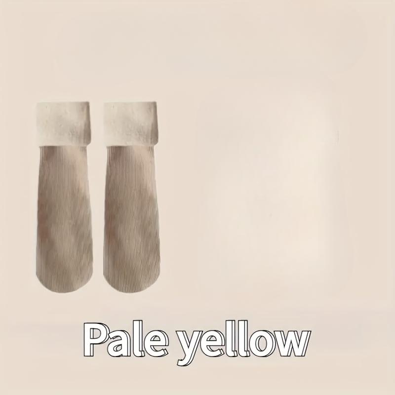 10-1 Perechi de Șosete Groase și Călduroase de Toamnă și Iarnă pentru Femei, Mărimi Mari, Șosete de Zăpadă cu Dungi Verticale, Stil Tub, Șosete Călduroase Căptușite cu Fleece