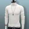 Sweater Men's Half-high Collar Autumn and Winter Models Trend Solid Color Autumn Knit Sweater Middle Collar Bottoming Shirt