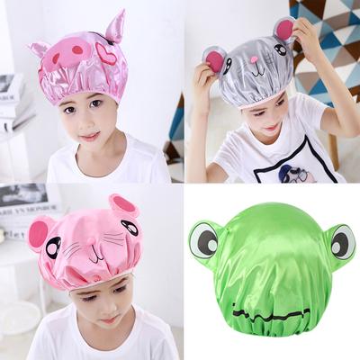 Double-layer Children Cartoon Waterproof Shower Cap Cute Baby Bath Cap
