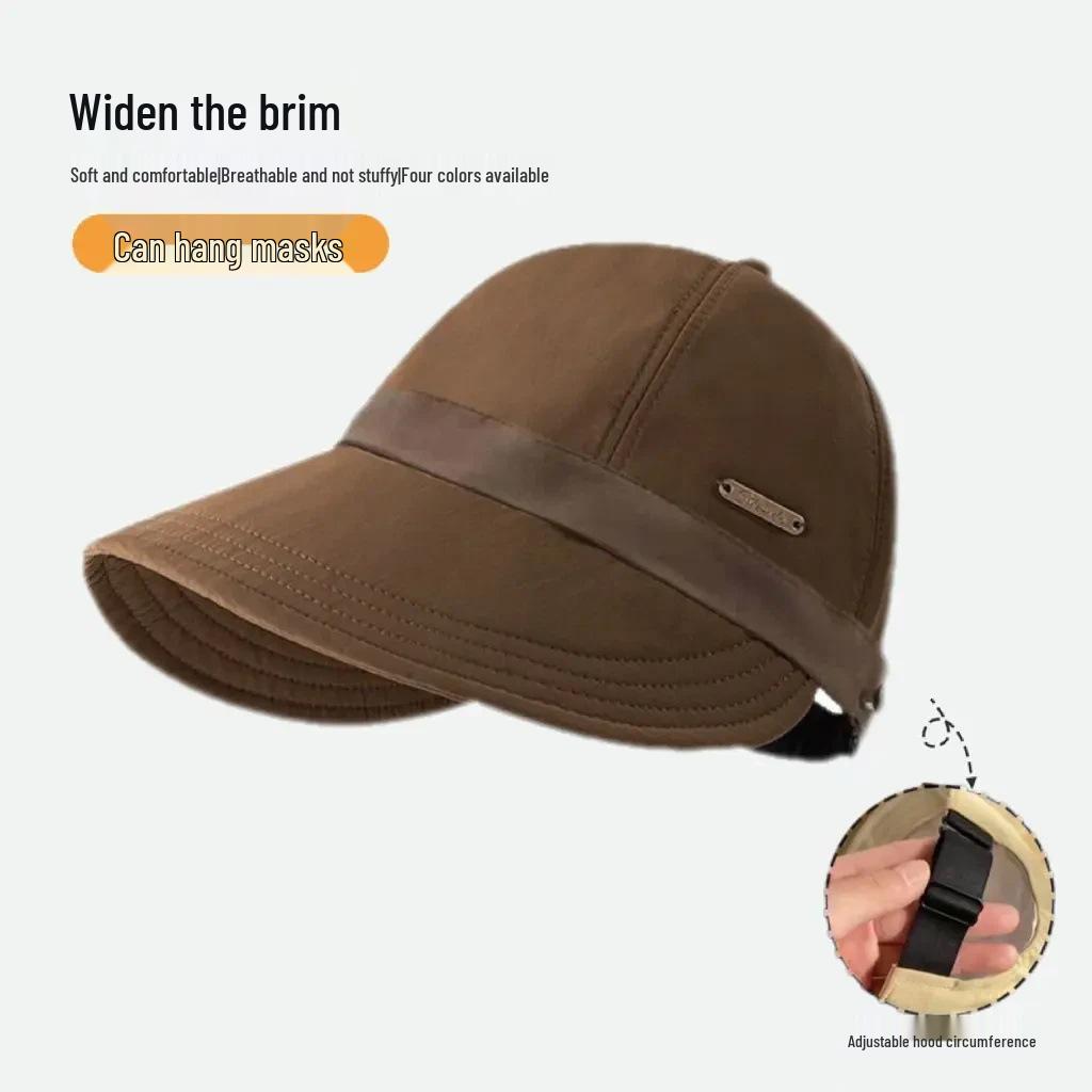 Sleva pro nováčky: Dámský všestranný klobouk proti slunci ve stylu Hepburn - Ležérní baseballový a rybářský styl, Velký obvod hlavy