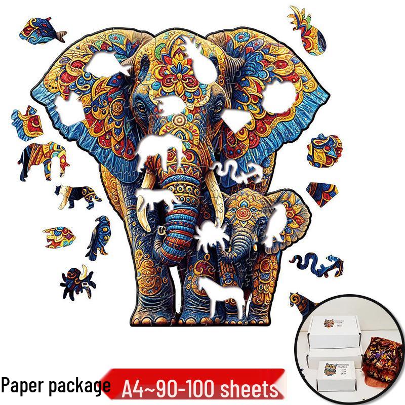 Irregular Animal Dog Penguin Wooden Puzzle in Stock