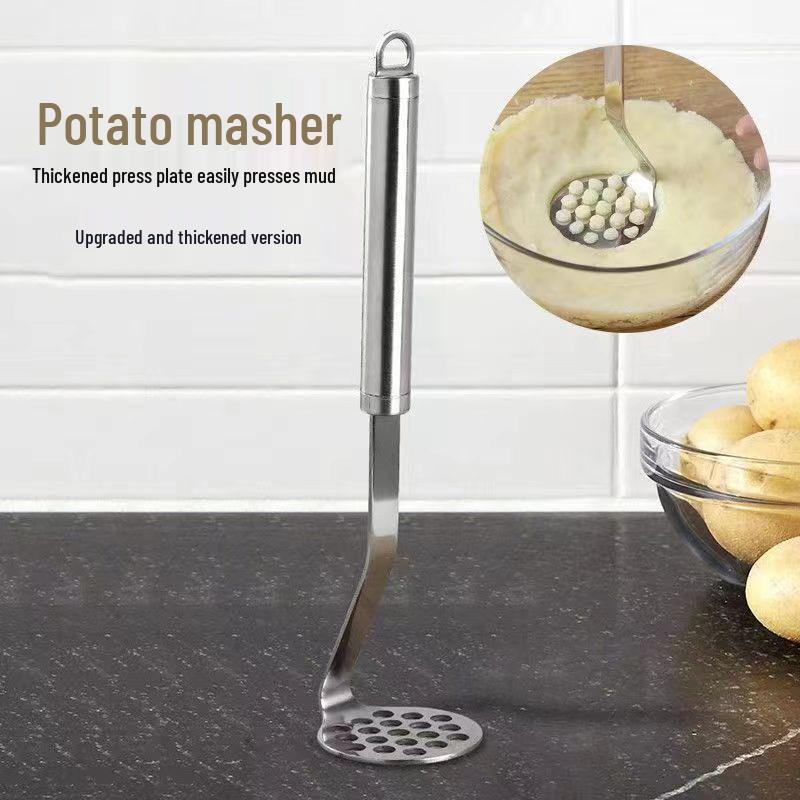 Stainless Steel Potato & Baby Food Masher - Manual Kitchen Gadget