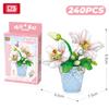 Non-Toxic Loz 3D Bouquet Succulent Plant Cactus Building Block Flower Toy Home Decoration Plant Bricks Rose Assembly Brick Toys Children