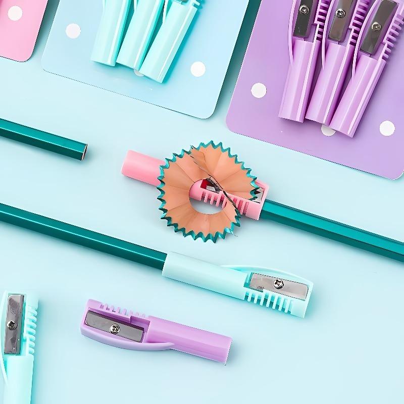 1/3pcs Pencil Cap and Sharpener Set, Designed To Integrate with Pencils, Featuring a Single Hole, Essential Tool for Drawing