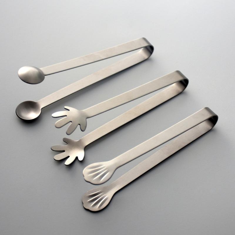 Ice Cubes Tongs Stainless Steel Cooking Tongs Kitchen Utensils For Snacks Sugar Sugar Dessert BBQ Buffet Serving Frying