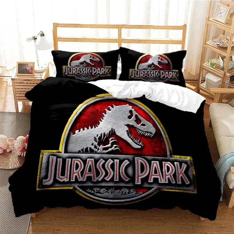 Jurassic Park Duvet Cover Set Dinosaur Bedding Sets Comforter Cover Set Single Twin Full Queen Size Youth Aldults Girl Boys Gift