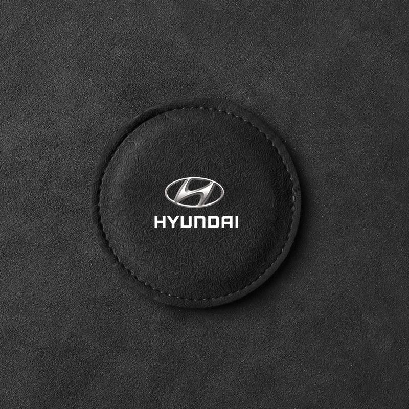 New Car Cup Holder Pad PU Leather Slot Non-slip Coaster Mat For Hyundai Tucson 2021 Accent I10 I20 Kona Getz Solaris I30 Creta
