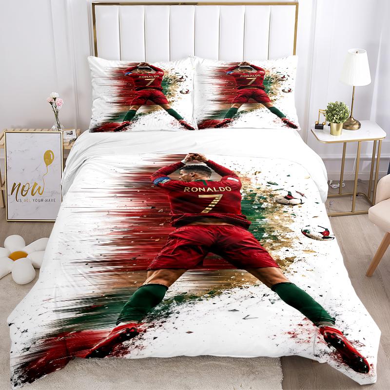 3Pcs Ronaldo'S Dynamic Leap Bedding Sets For All Sizes New 3D Printed Bed Cover Comforter Duvet Cover Pillowcase Bedroom Decoration