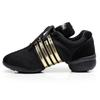 Tanzschuhe Herren Damen Sneakers Tanz Modern Hip-Hop Salsa Tanzschuhe Schwarz Canvas Echtleder Atmungsaktiv Sport Mann Sho