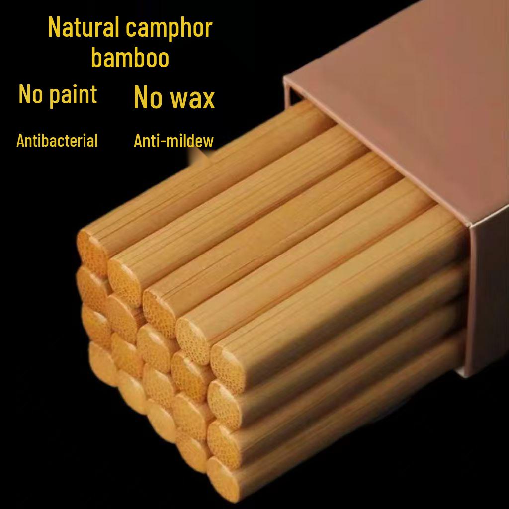 High-Grade Mold-Proof Nan Bamboo Chopsticks: Pure, Natural, Unpainted, Unwaxed, Non-Slip, and Elongated for Home and Hotel Use. Premium Bamboo Chopsticks, 24 cm, 20 pairs