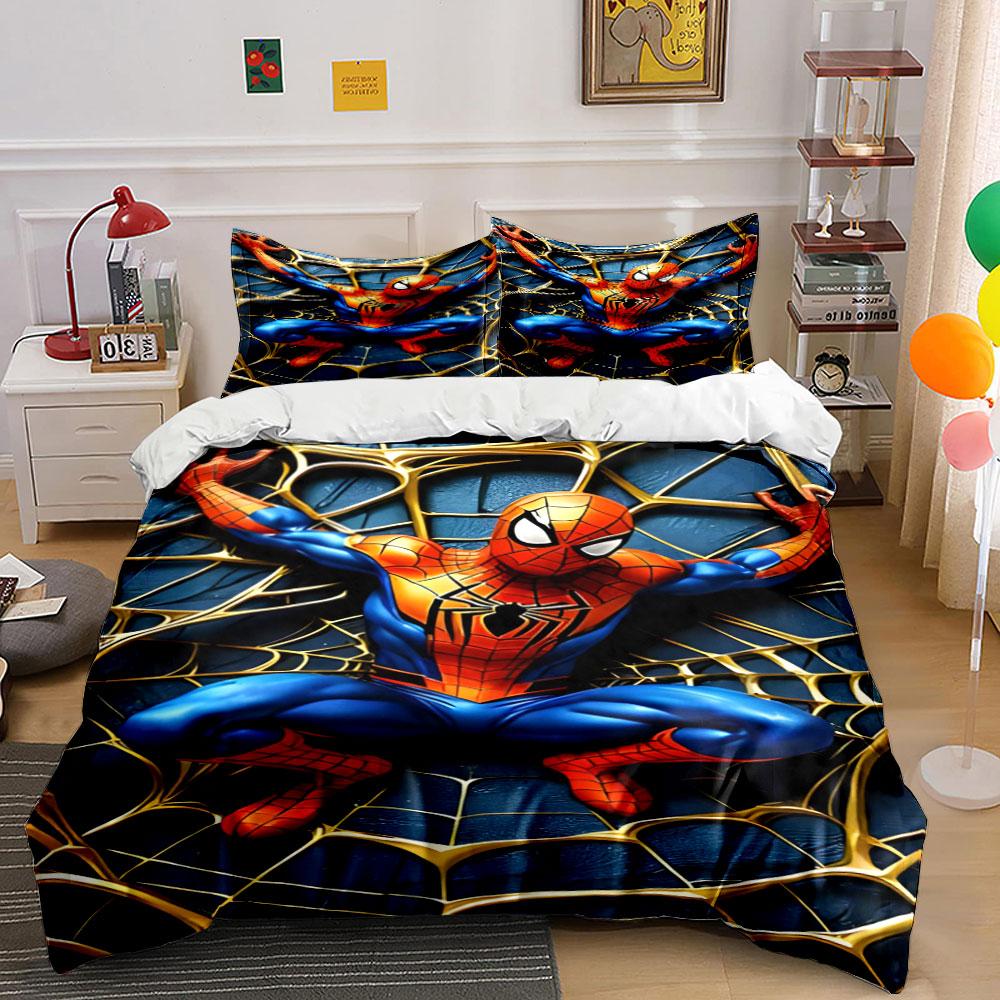 Spider-Man with Web Design. Bedding Sets Duvet Cover Sets Duvet Covers Pillowcases(1 * Duvet Cover 2 * Pillowcases Without Duvet Insert)