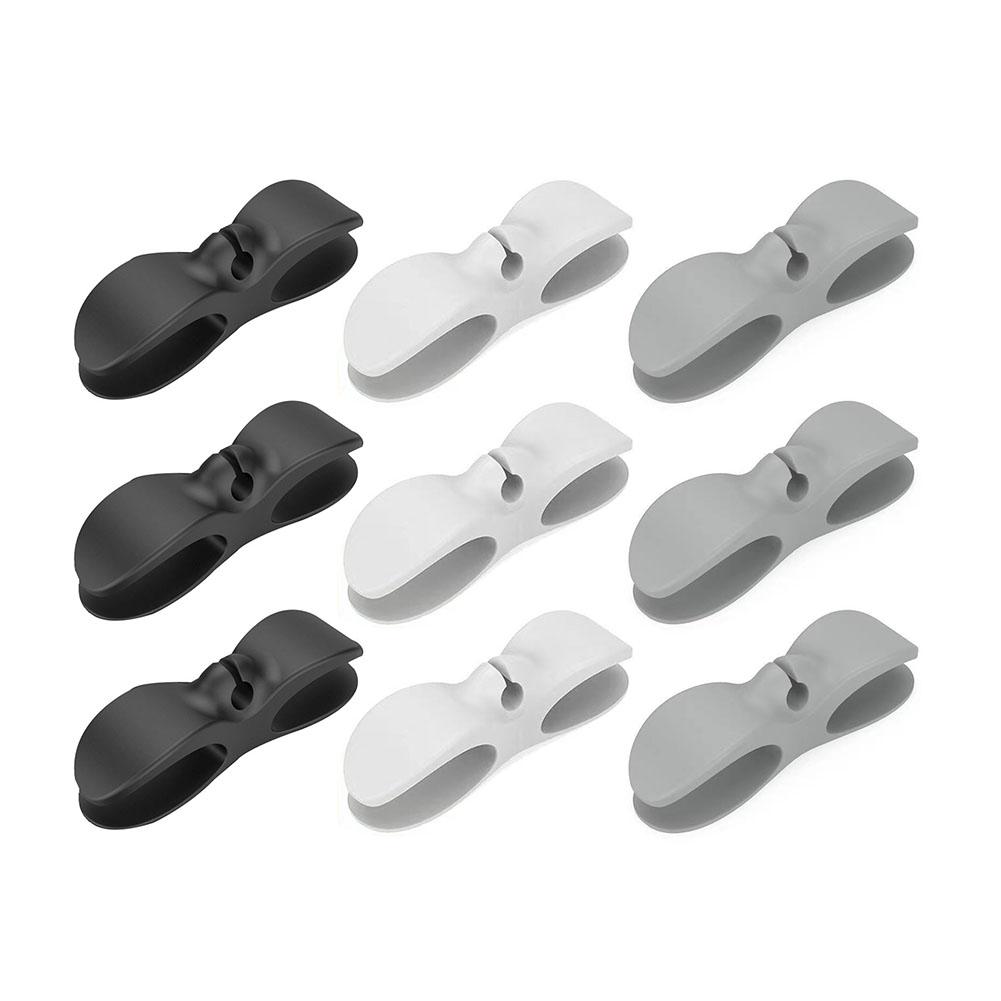 4/9pcs Cable Clips Self-adhesive Rubber Cord Management Clip Practical Electrical Appliances Wire Clamps for Living Room