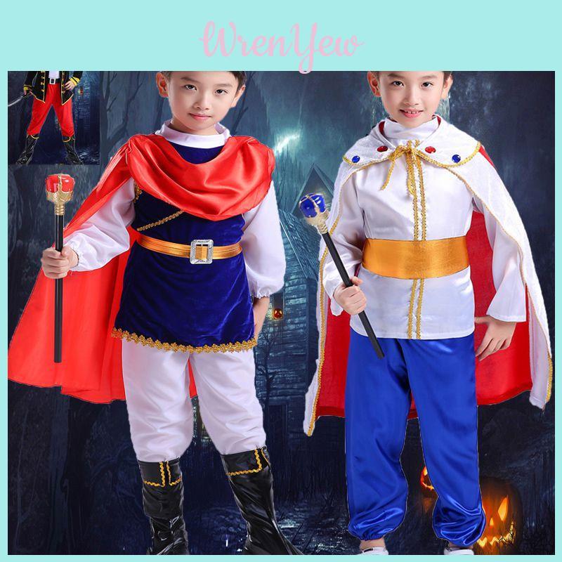 Kids Costume Pirate Boys Buccaneer Prince Cosplay Halloween Clothes King
