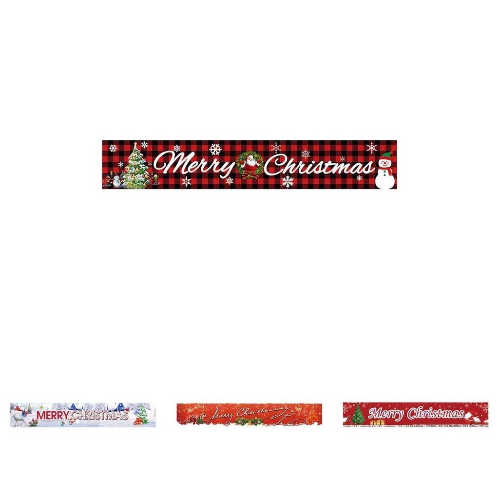 Christmas Banner Party Decorations For Indoor And Outdoor Use 300x50cm Polyester Fabric