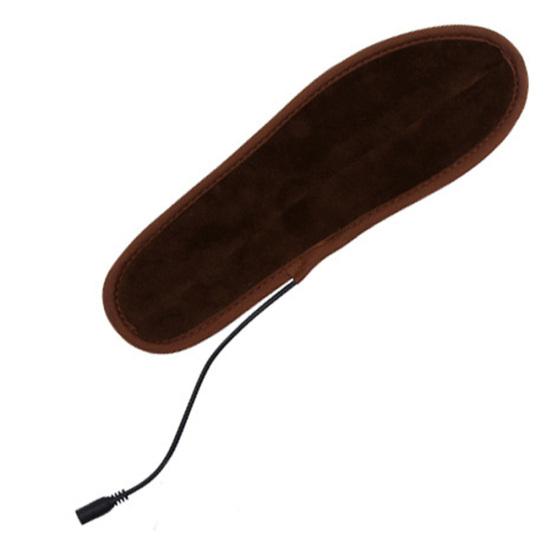 Unisex USB Elektrisk Drivna Plysch Värmande Uppvärmda Inläggssulor Fot Skor Värmare Kuddar